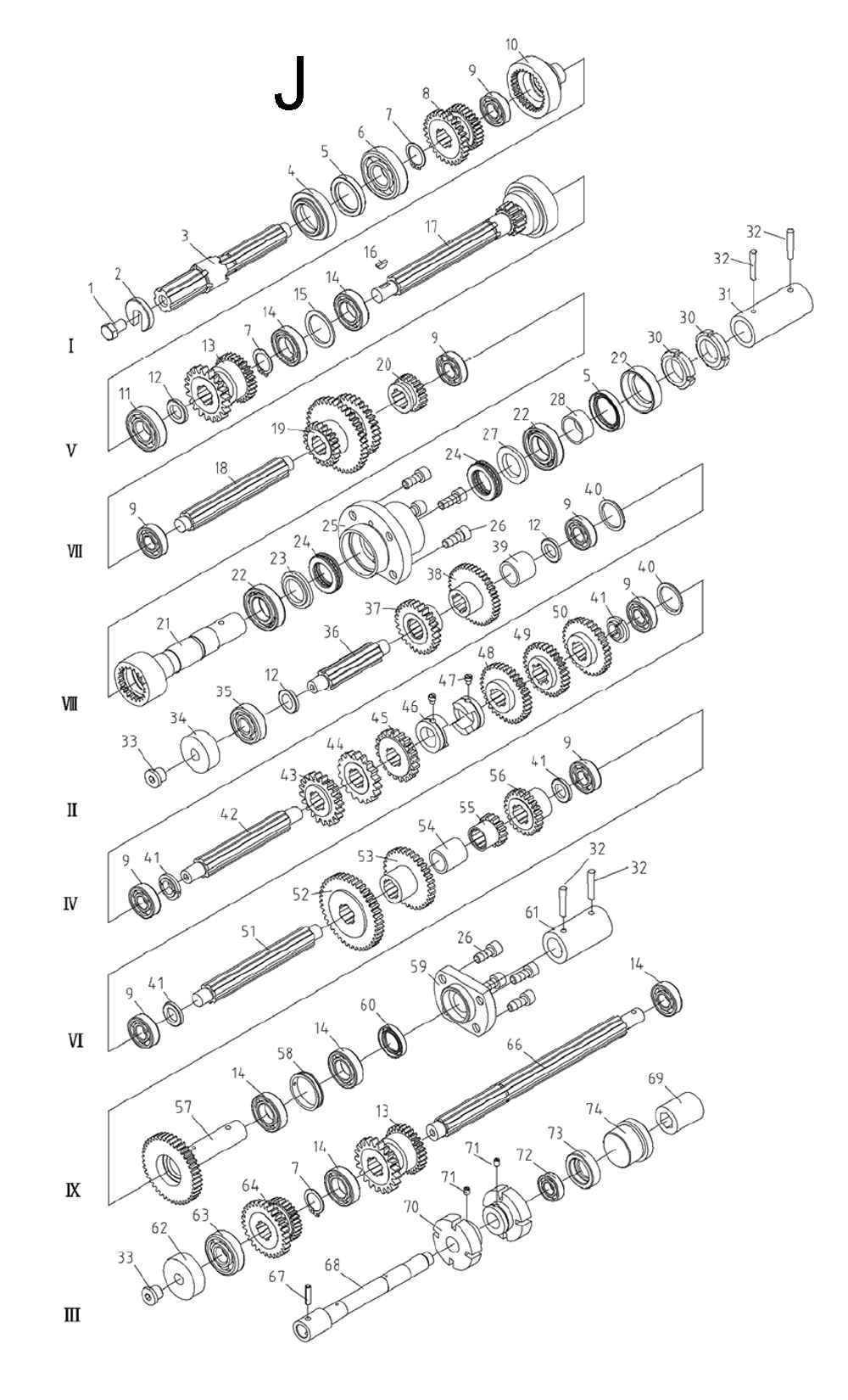 Fig-10 Diagram and Parts List for 321860  Jet Lathe