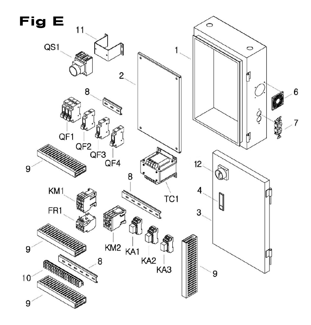 Fig-8 Diagram and Parts List for 698163  Jet Mill