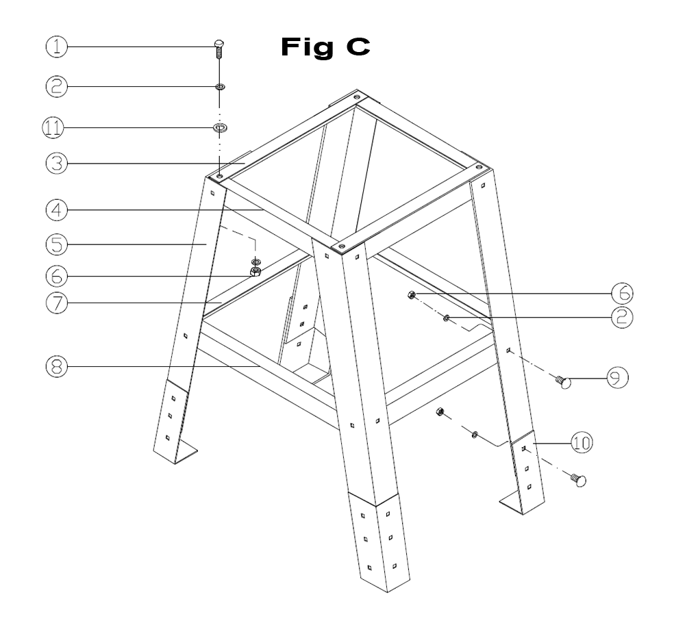 Fig-2 Diagram and Parts List for 727200B  Jet Table Saw