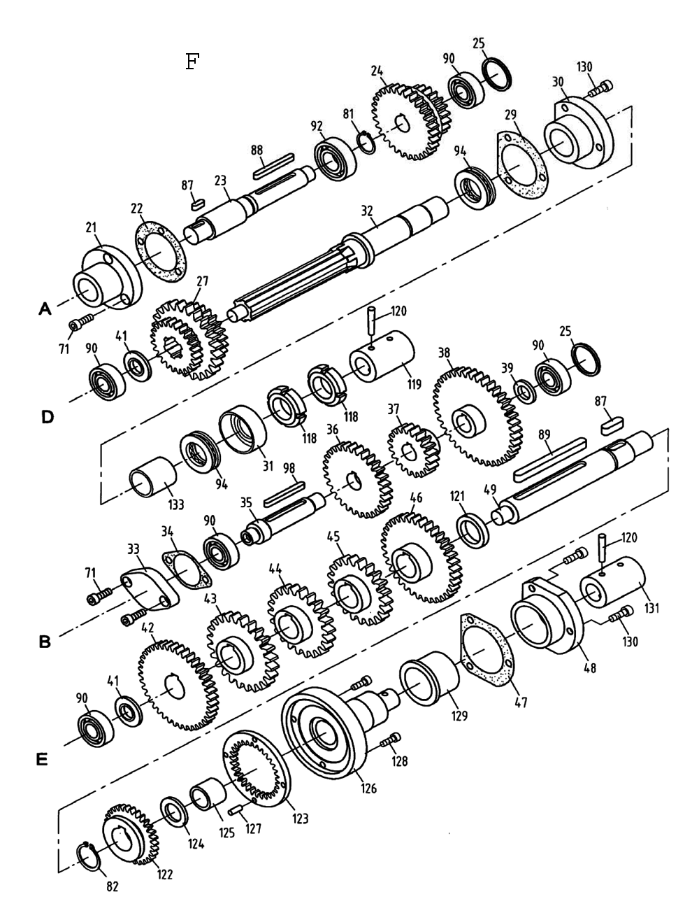 Fig-6 Diagram and Parts List for 321125  Jet Lathe