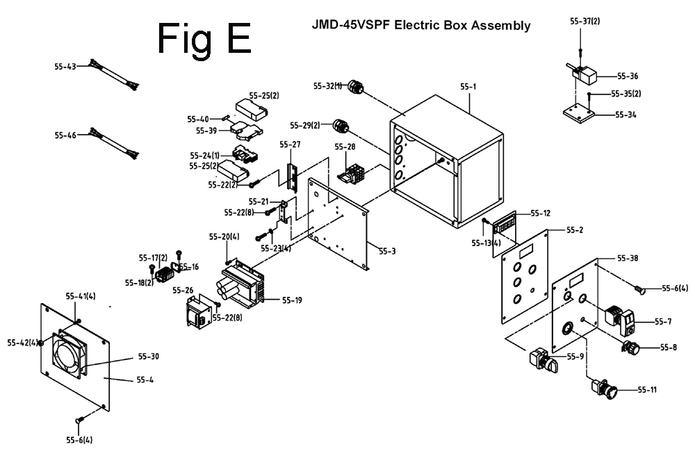 Fig-5 Diagram and Parts List for 351156  Jet Mill