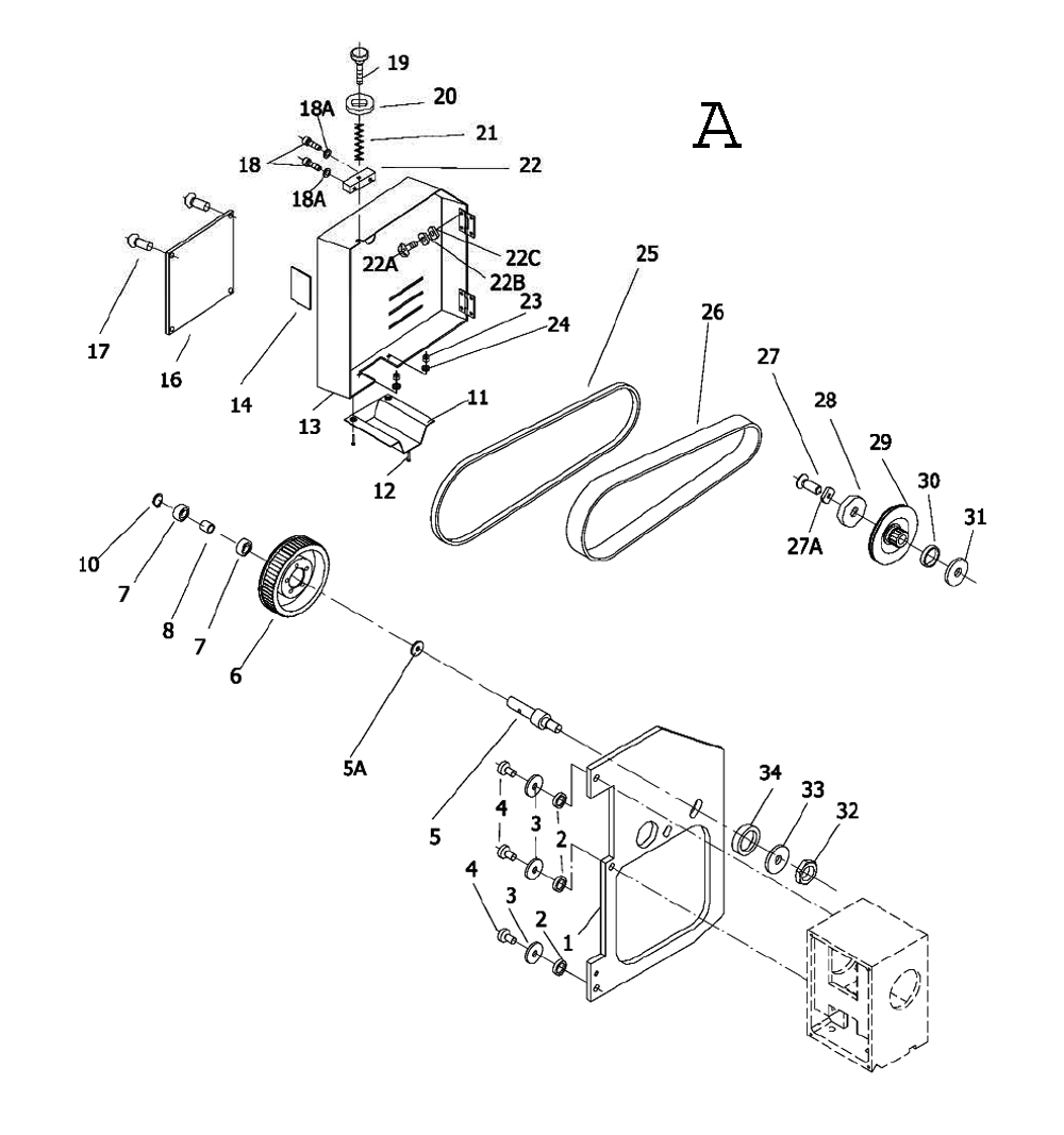 Fig-1 Diagram and Parts List for 321376  Jet Lathe