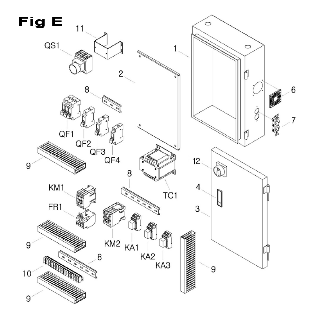 Fig-3 Diagram and Parts List for 698068  Jet Mill
