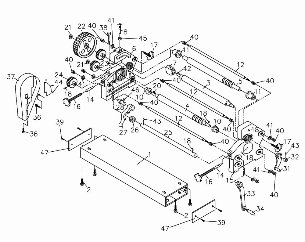 Page 1 Diagram and Parts List for 754050  Jet Workbench