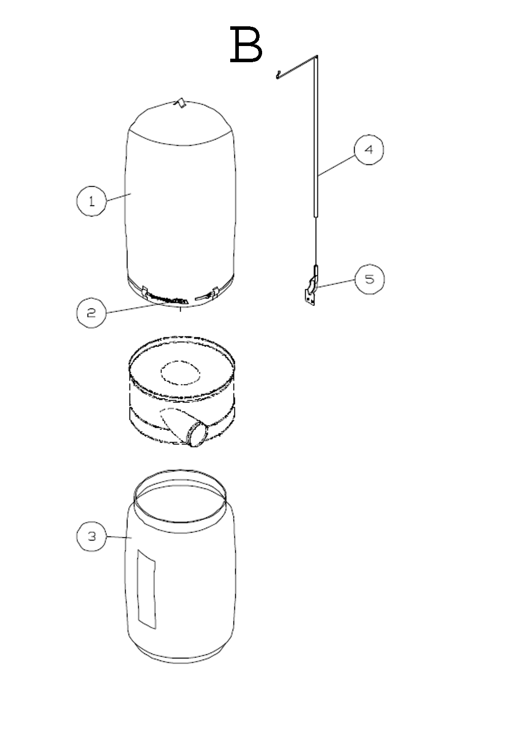 Fig-2 Diagram and Parts List for 708636K  Jet Dust Collector