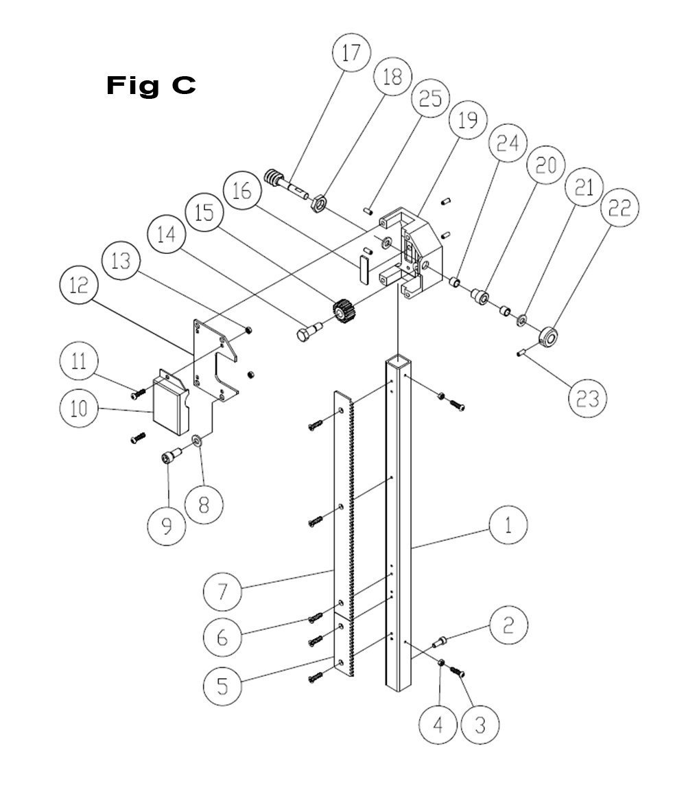 Fig-4 Diagram and Parts List for 714600  Jet Table Saw