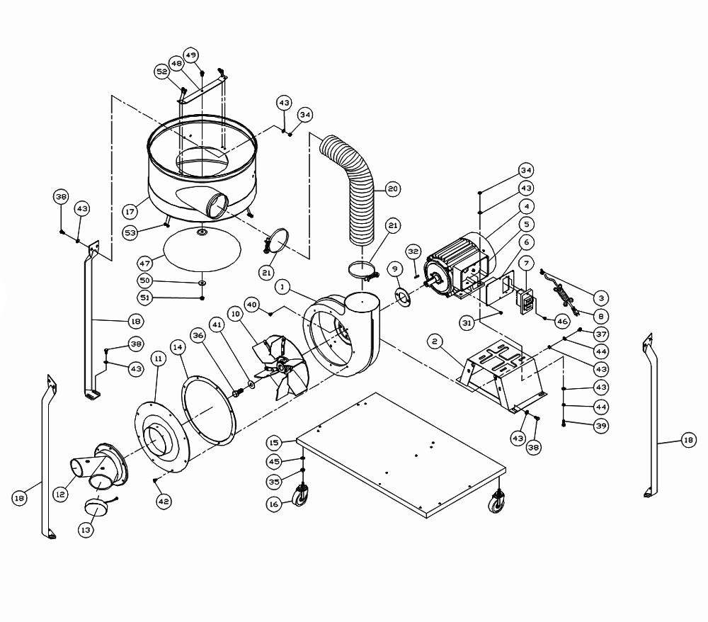 Fig-0 Diagram and Parts List for 708658K  Jet Dust Collector