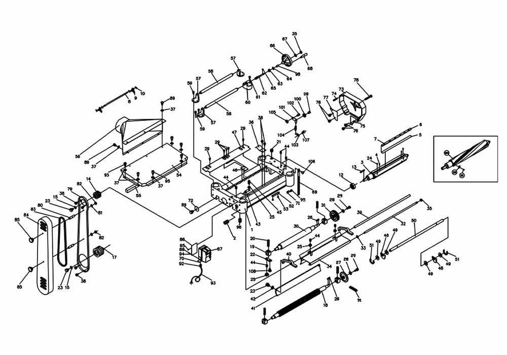 Fig-0 Diagram and Parts List for 708528  Jet Planer Jointer
