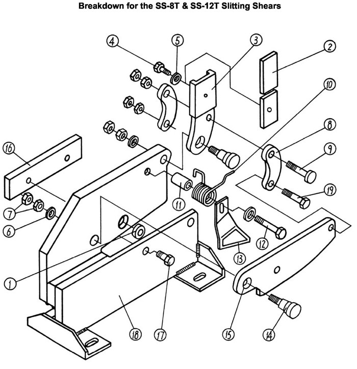 Page 1 Diagram and Parts List for 755112K-SS-12T  Jet Metal Work & Weld
