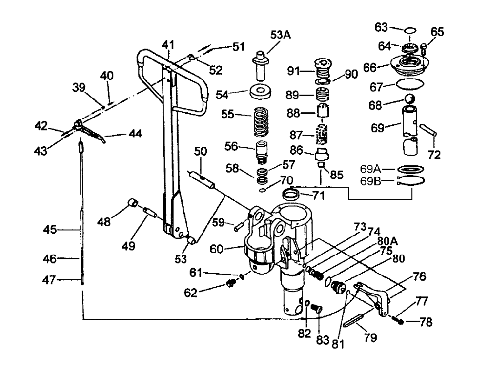 Fig-0 Diagram and Parts List for 140171  Jet Hand Truck & Dolly