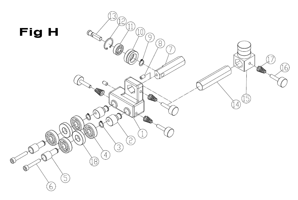 Fig-8 Diagram and Parts List for 714750  Jet Table Saw