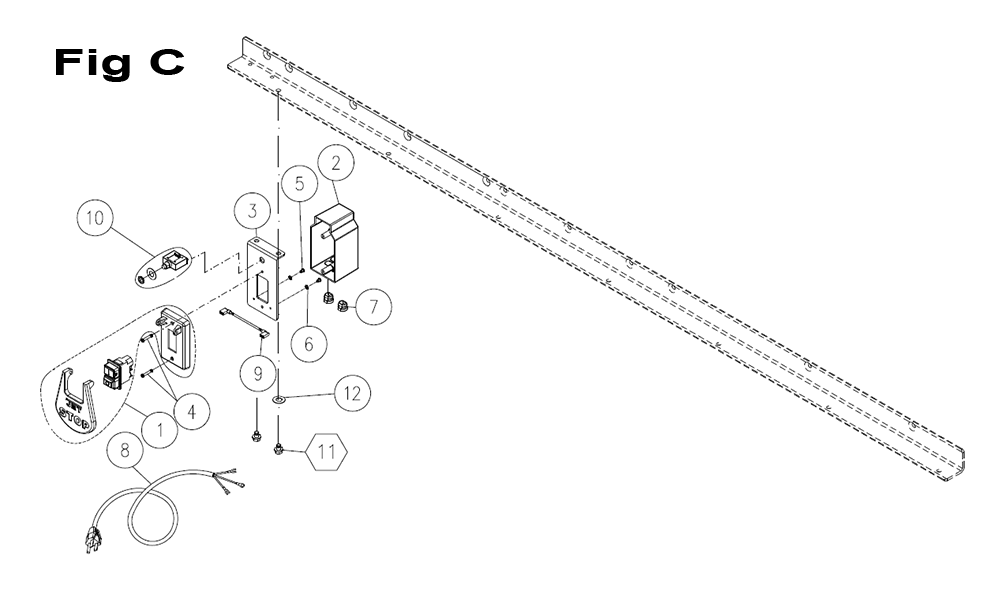 Fig-2 Diagram and Parts List for 725001K  Jet Table Saw