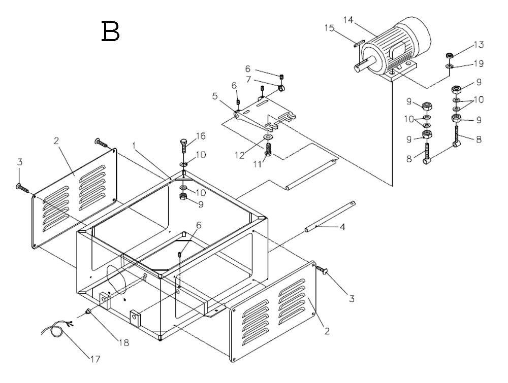 Fig-2 Diagram and Parts List for 708544  Jet Planer Jointer