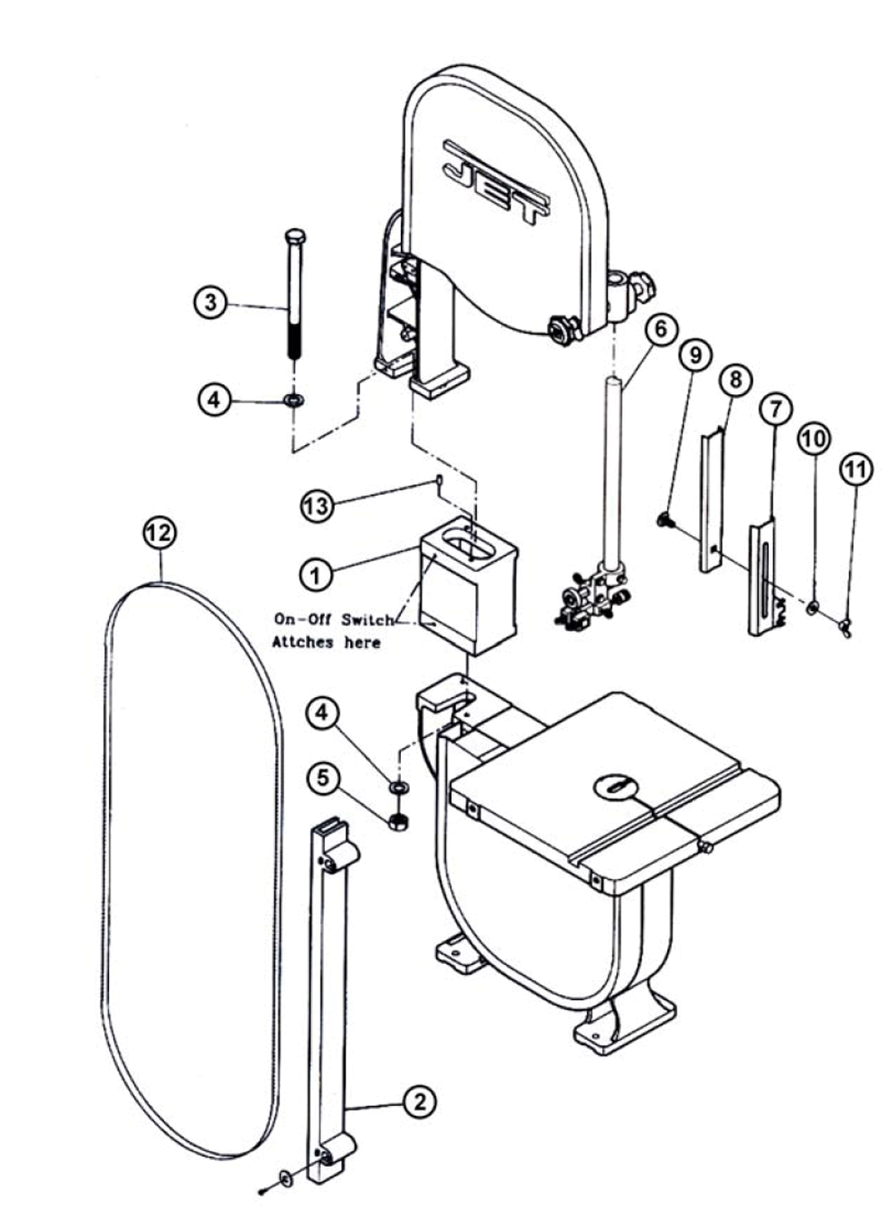 Fig-0 Diagram and Parts List for JRB-14A 708717A Jet Miscellaneous