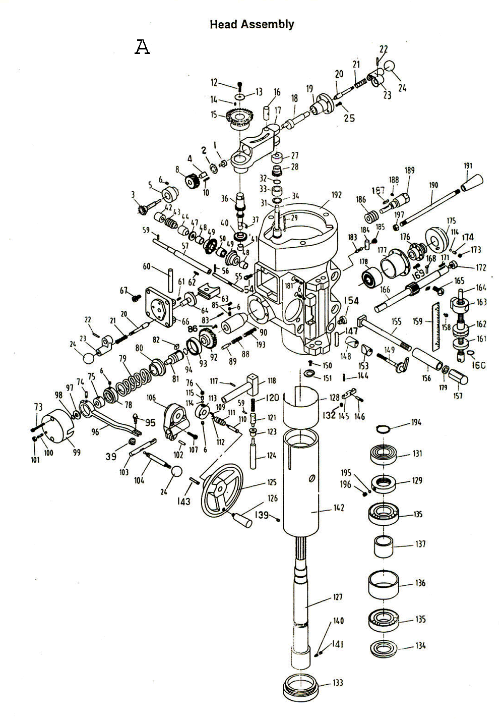 Fig-1 Diagram and Parts List for 690117  Jet Mill
