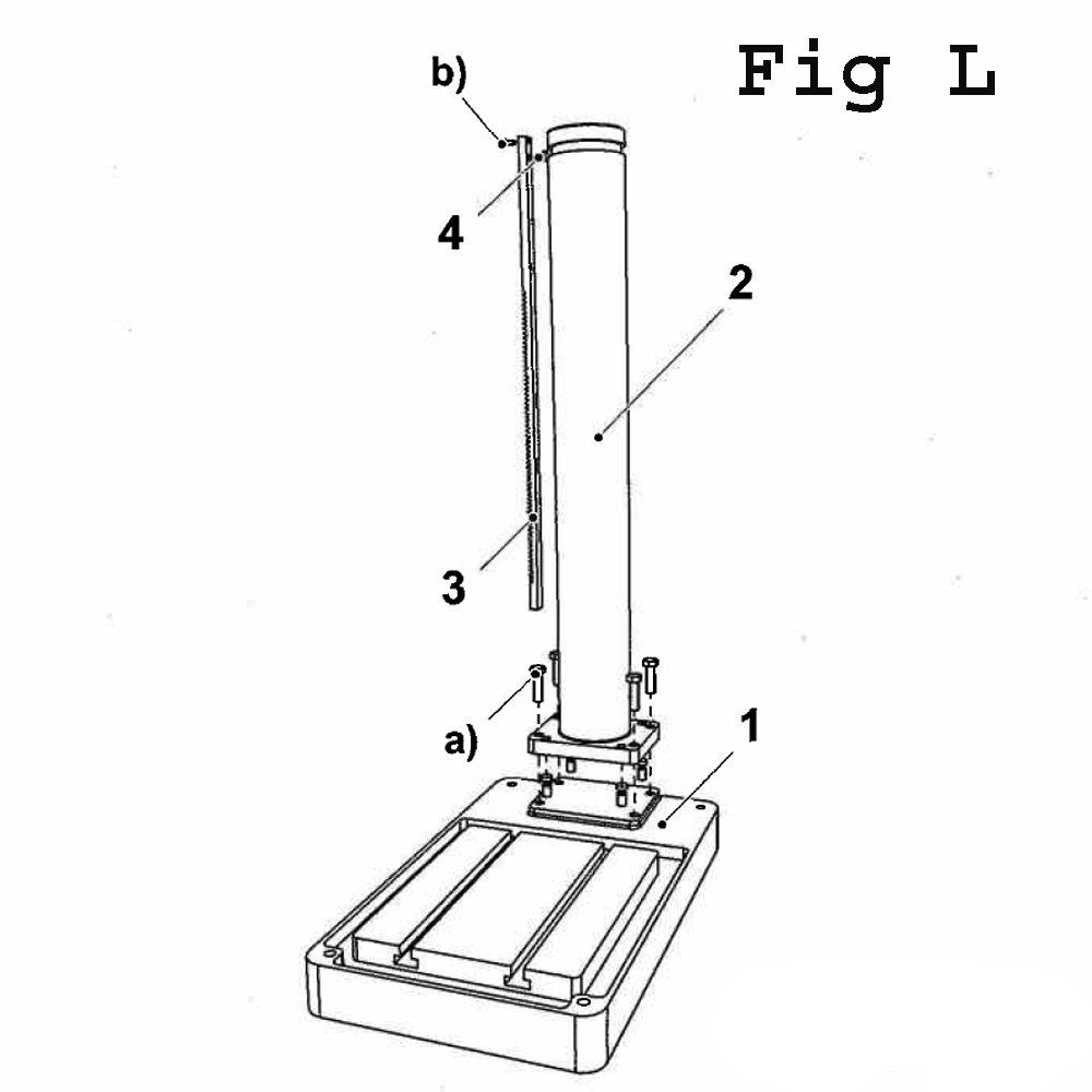 Fig-12 Diagram and Parts List for J-A3008M-PF2 354036 Jet Drill Press