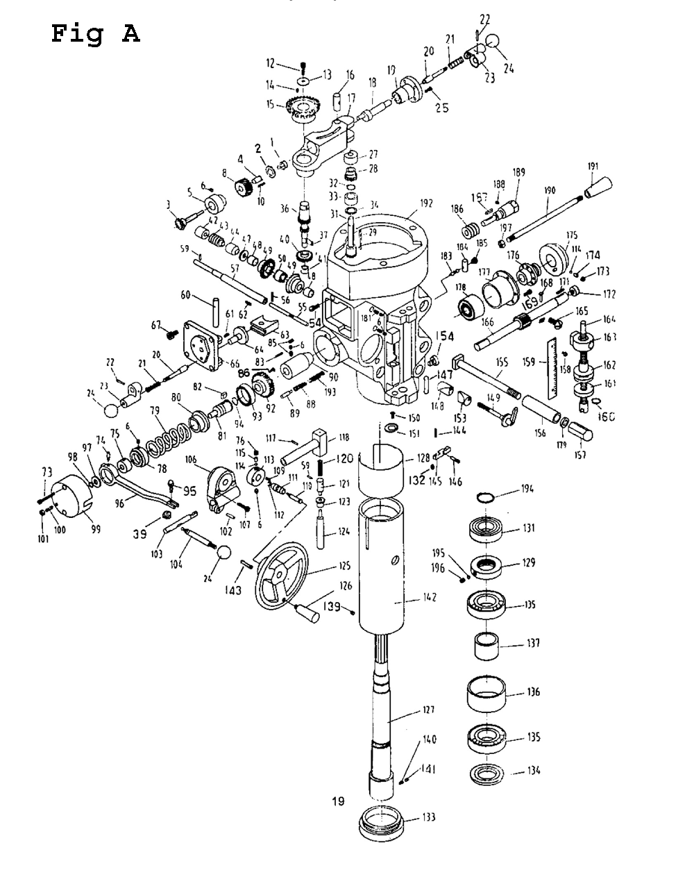 Fig-4 Diagram and Parts List for JTM-1050EVS 691231 Jet Mill