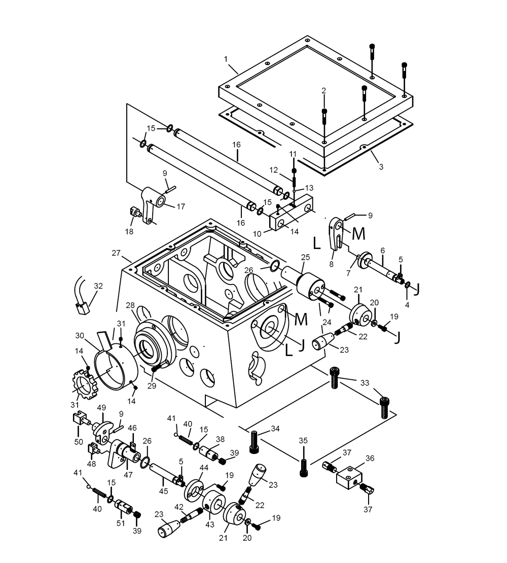 Fig-0 Diagram and Parts List for E-1340VS 892414 Jet Lathe