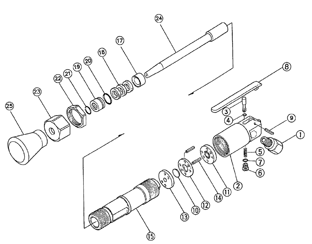 Page 1 Diagram and Parts List for 556631  Jet Hammer