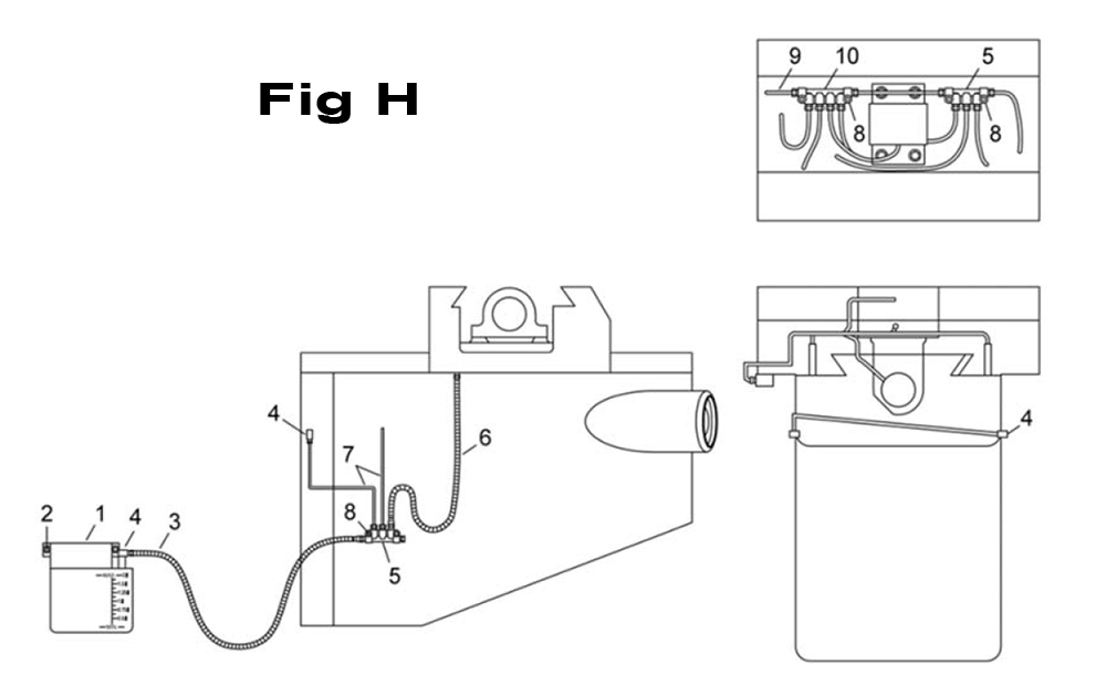 Fig-H Diagram and Parts List for 690602  Jet Mill