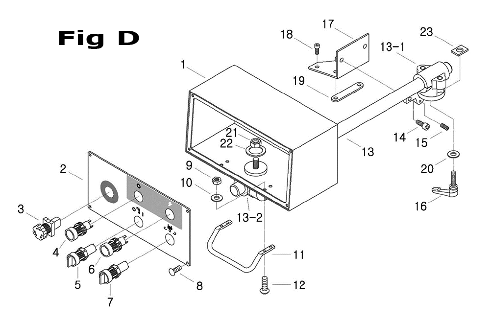 Fig-8 Diagram and Parts List for 698135  Jet Mill