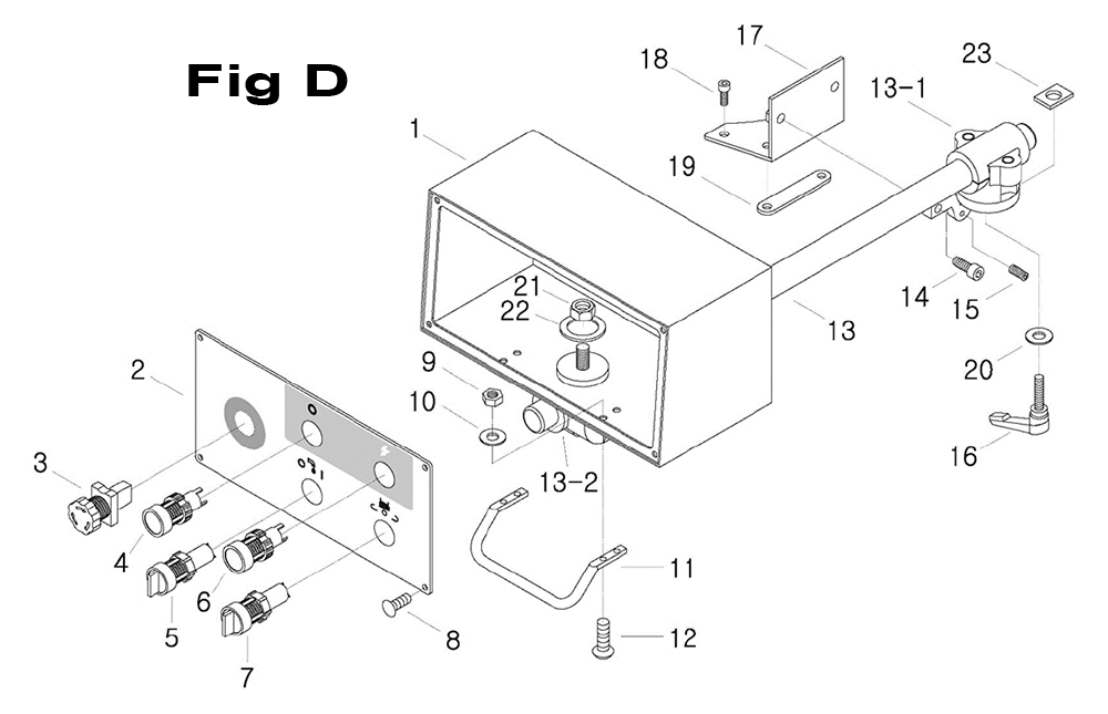 Fig-1 Diagram and Parts List for 698088  Jet Mill
