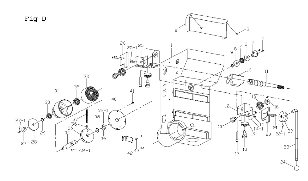 Fig-3 Diagram and Parts List for J-720R 320033 Jet Drill Press