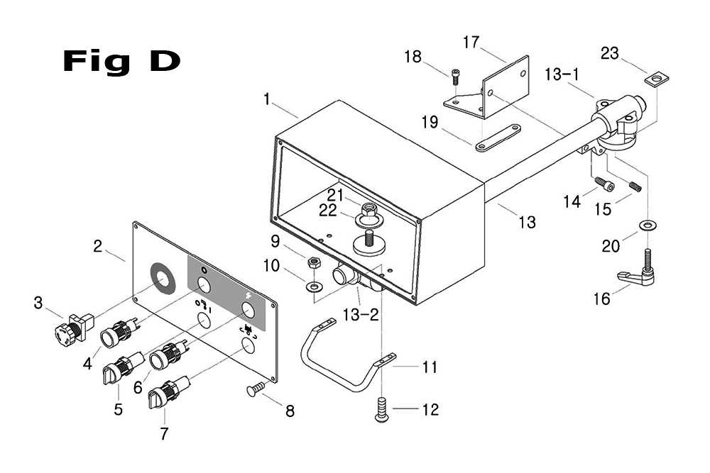 Fig-6 Diagram and Parts List for 698126  Jet Mill