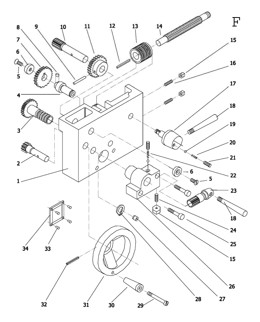 Fig-6 Diagram and Parts List for 321376  Jet Lathe