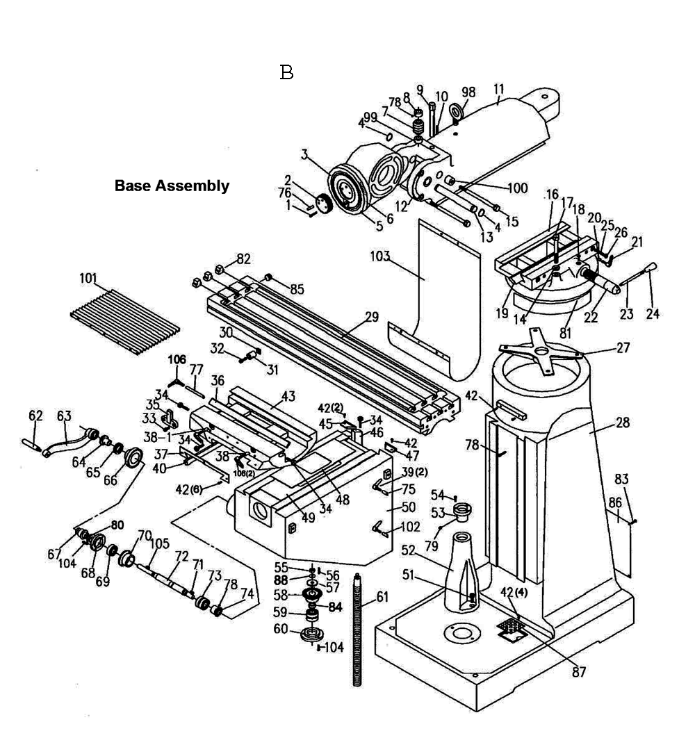 Fig-2 Diagram and Parts List for 690918  Jet Mill