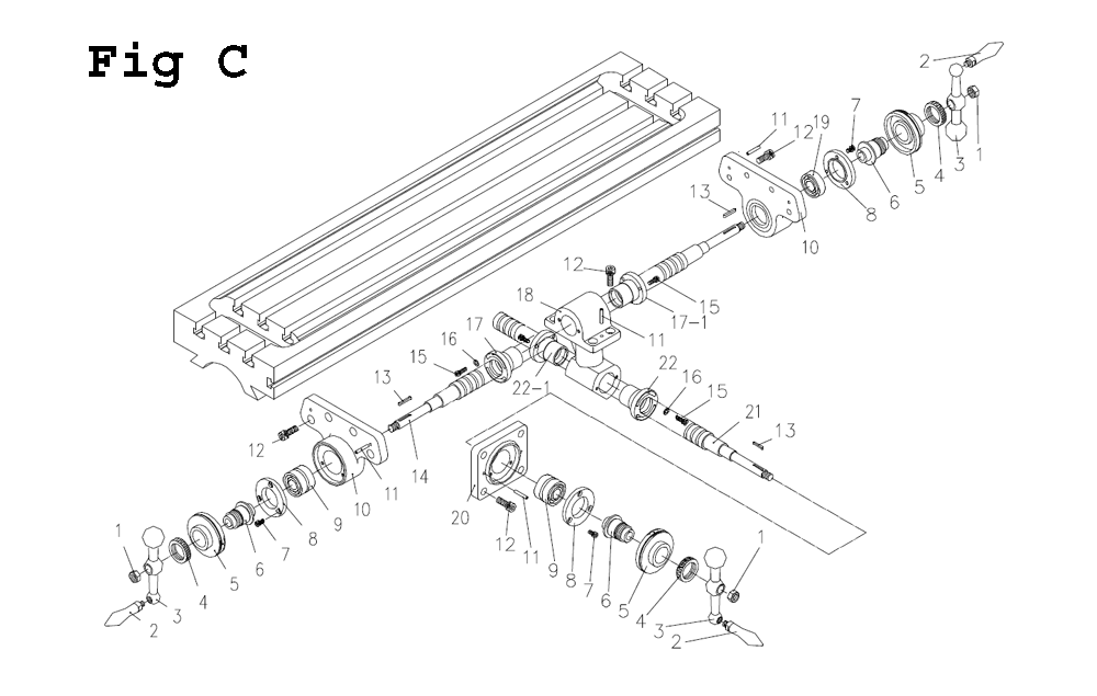 Fig-2 Diagram and Parts List for JTM-4VS 690068 Jet Mill