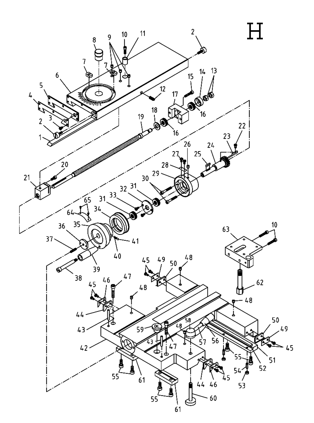 Fig-8 Diagram and Parts List for 321142  Jet Lathe