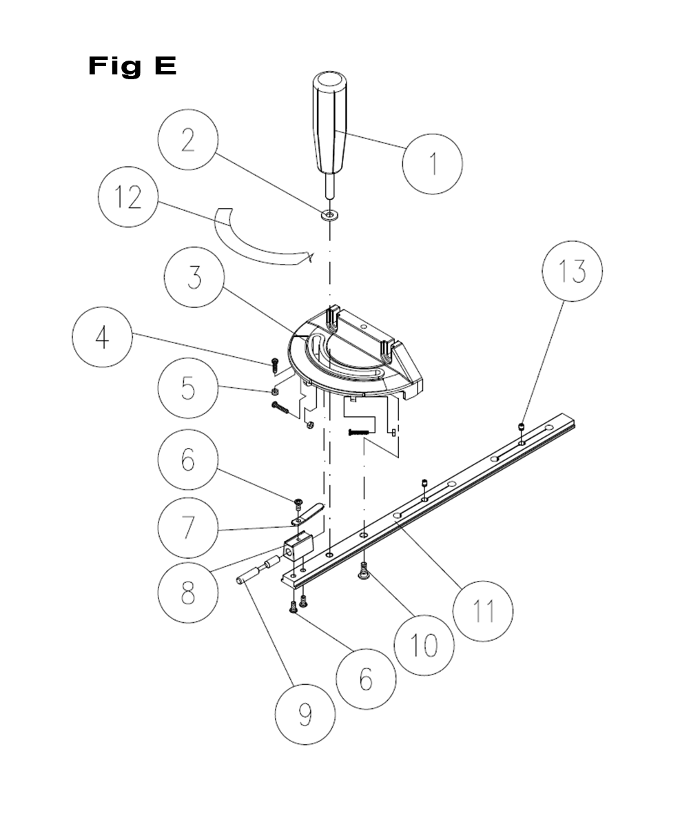 Fig-5 Diagram and Parts List for 725006K  Jet Table Saw