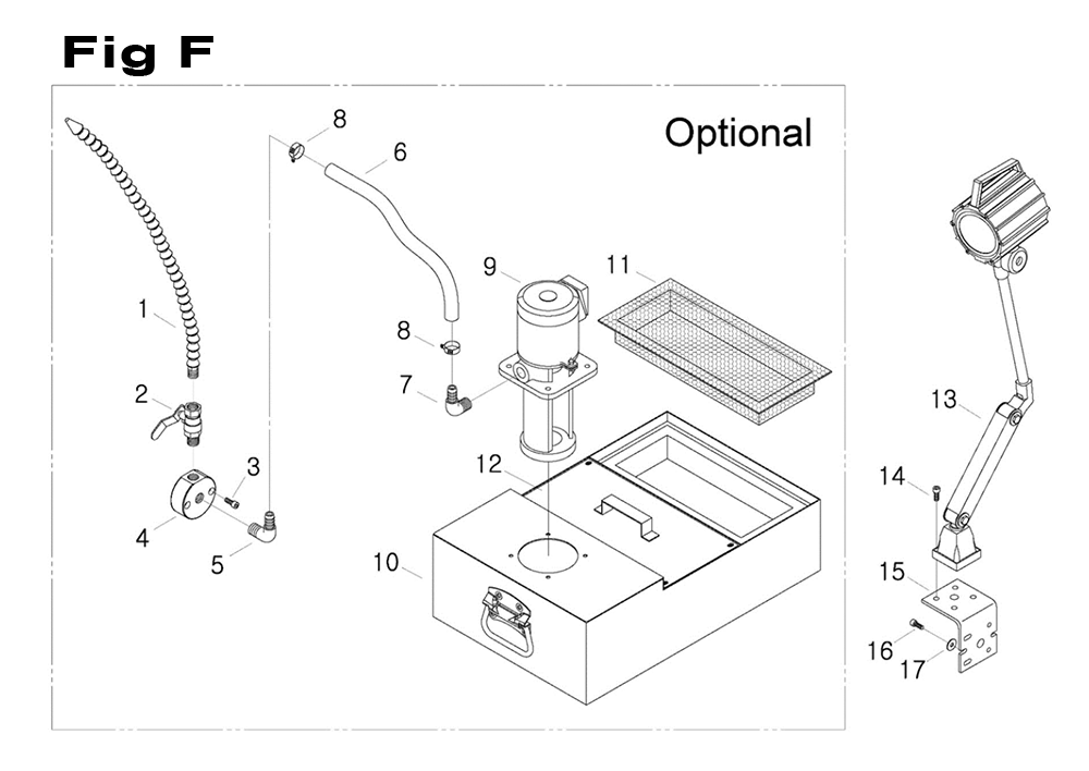 Fig-4 Diagram and Parts List for 690020  Jet Mill