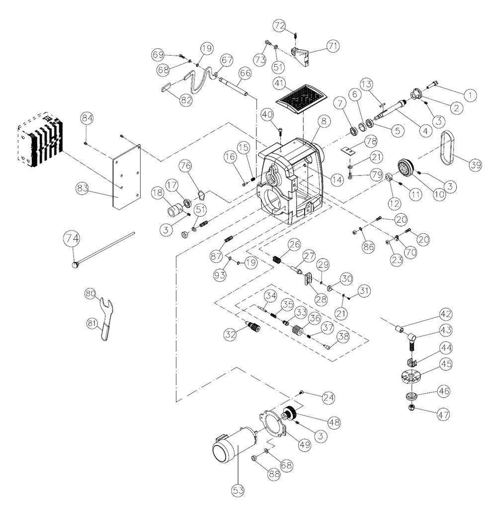 Fig-0 Diagram and Parts List for 719650  Jet Lathe
