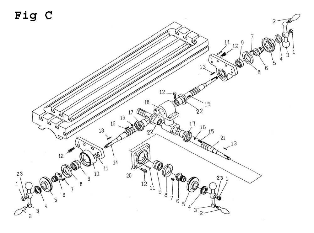 Fig-5 Diagram and Parts List for JTM-1050EVS 691231 Jet Mill