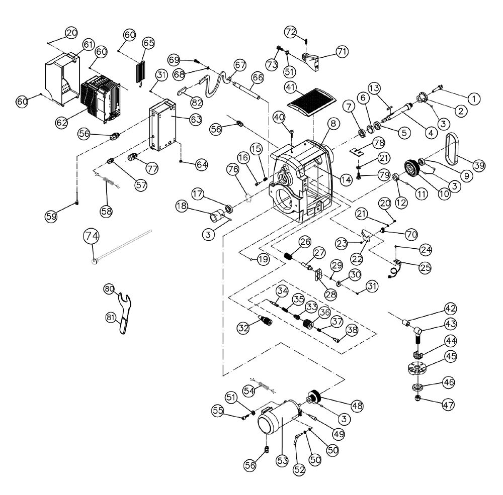 Fig-0 Diagram and Parts List for 719500  Jet Lathe
