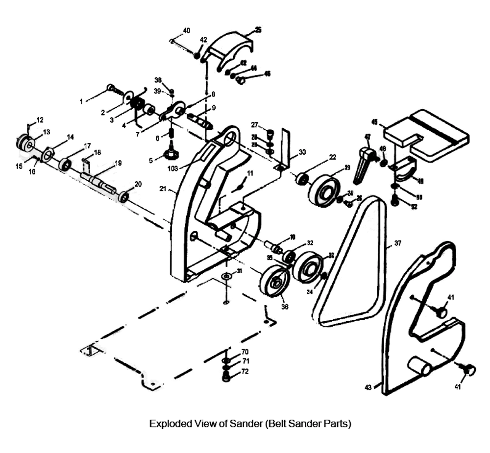 Fig-0 Diagram and Parts List for 577003  Jet Sander Grinder
