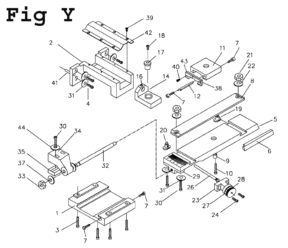 Fig-25 Diagram and Parts List for GH-2280ZX 321881 Jet Lathe