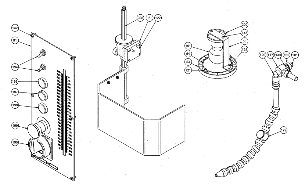 Fig-8 Diagram and Parts List for J-2350 354052 Jet Drill Press