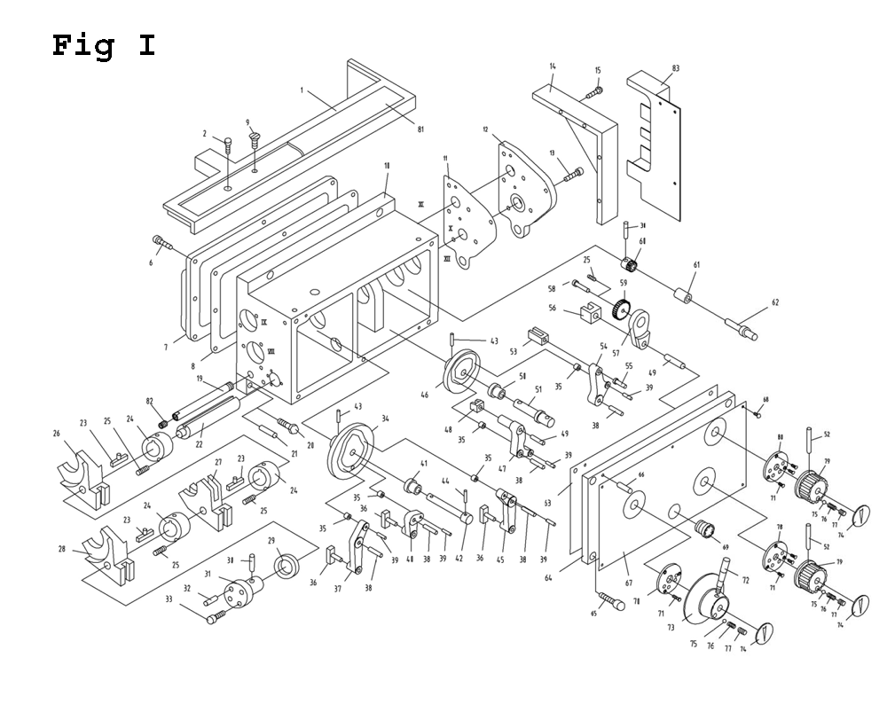 Fig-9 Diagram and Parts List for GH-1640ZX 321439 Jet Lathe