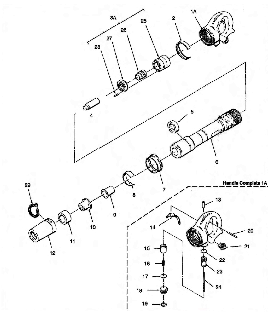 Page 1 Diagram and Parts List for 560090  Jet Riveter