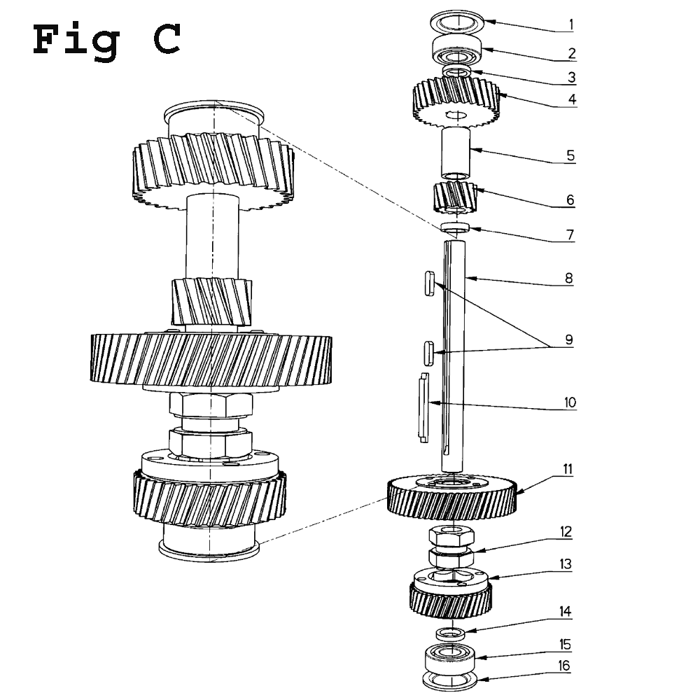 Fig-9 Diagram and Parts List for J-A2608M-PF4 354031 Jet Drill Press