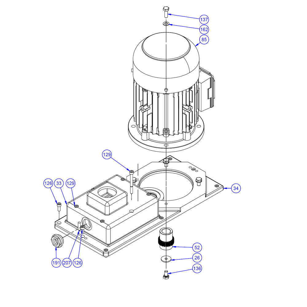 Fig-14 Diagram and Parts List for J-2360 354051 Jet Drill Press