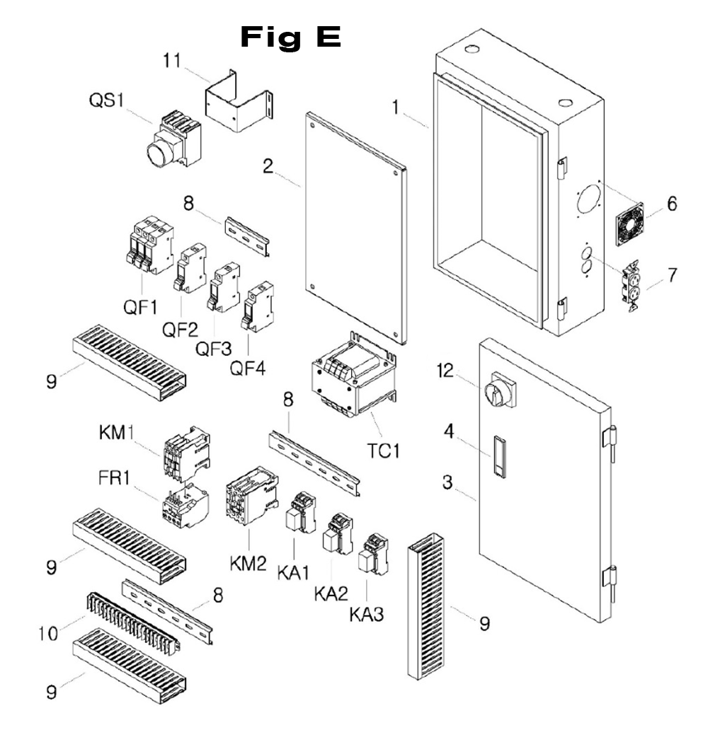 Fig-8 Diagram and Parts List for 698055  Jet Mill