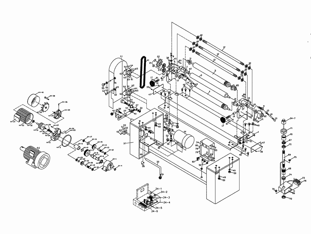 Page 1 Diagram and Parts List for 754028  Jet Workbench
