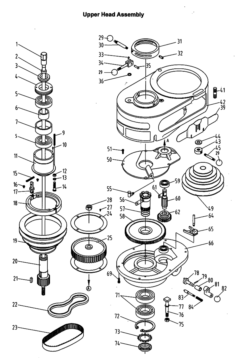 Fig-0 Diagram and Parts List for 690006  Jet Mill