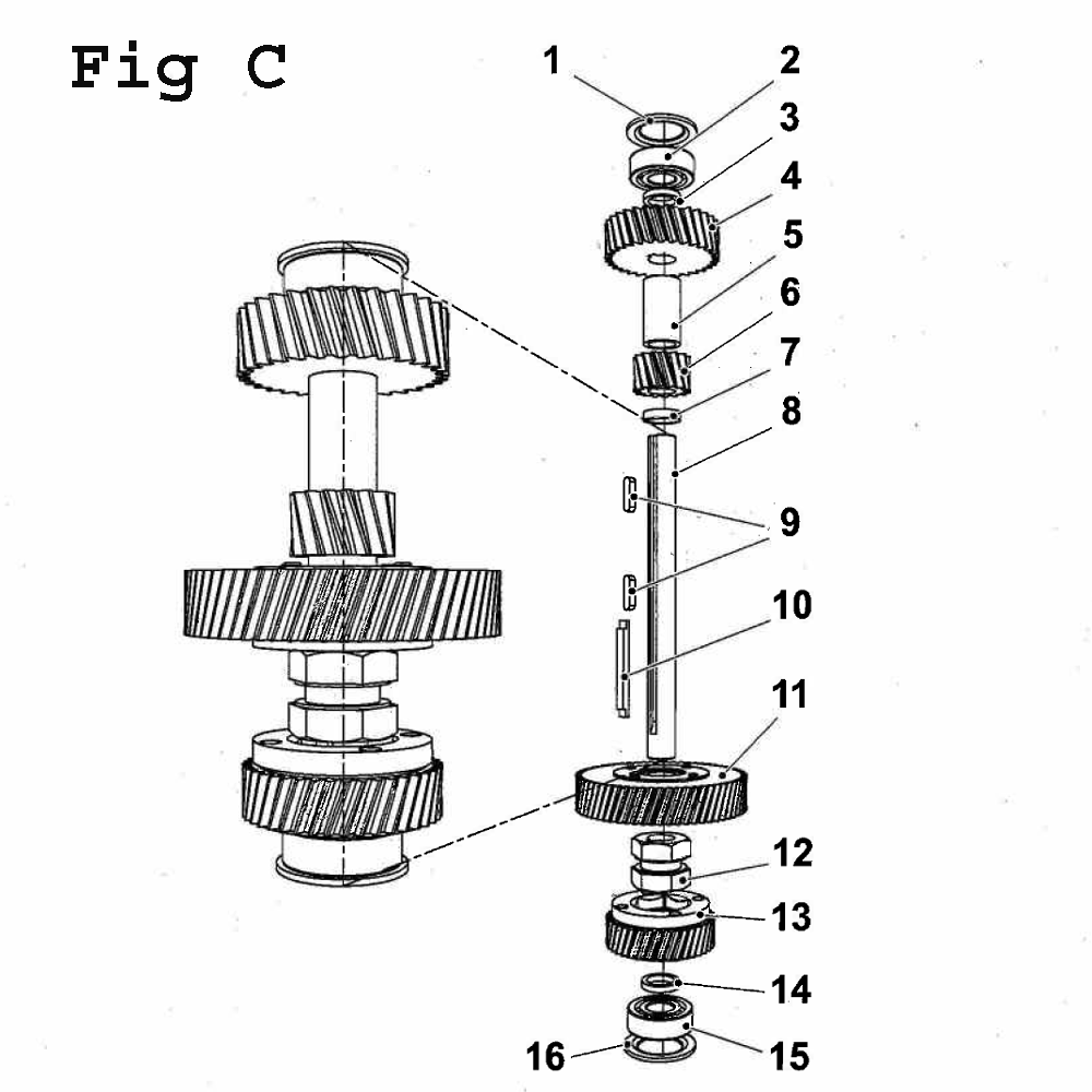 Fig-7 Diagram and Parts List for J-A3008M-PF2 354036 Jet Drill Press