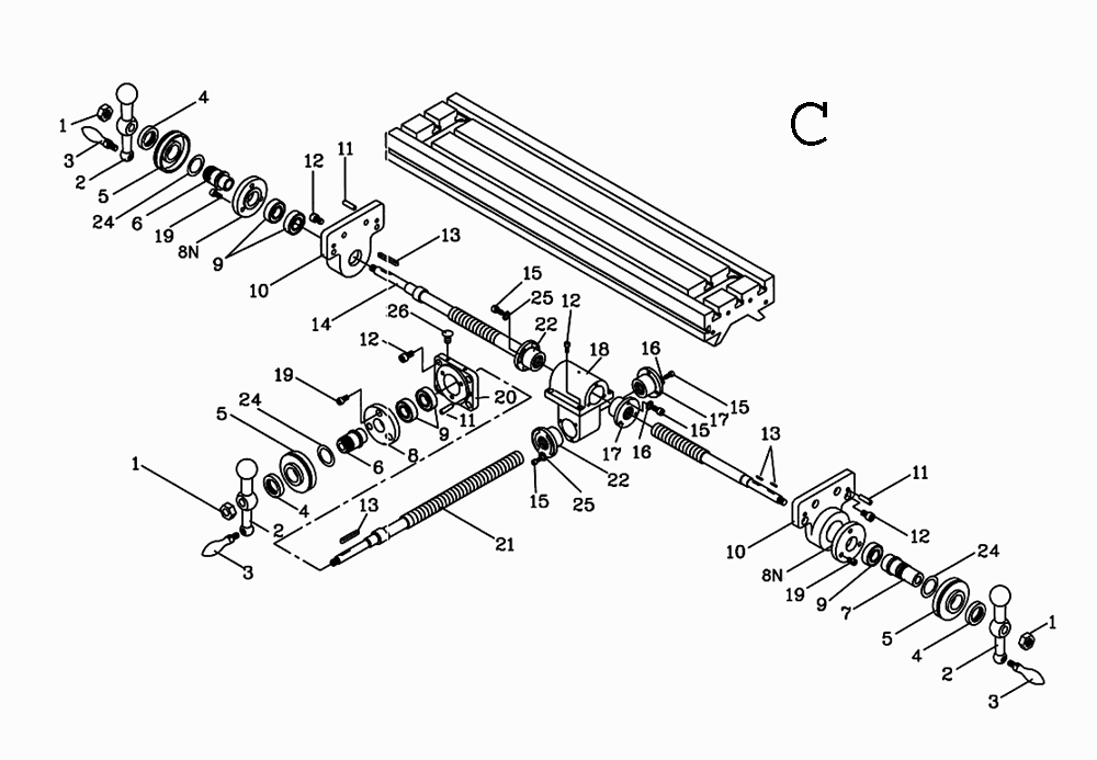 Fig-3 Diagram and Parts List for 690055  Jet Mill