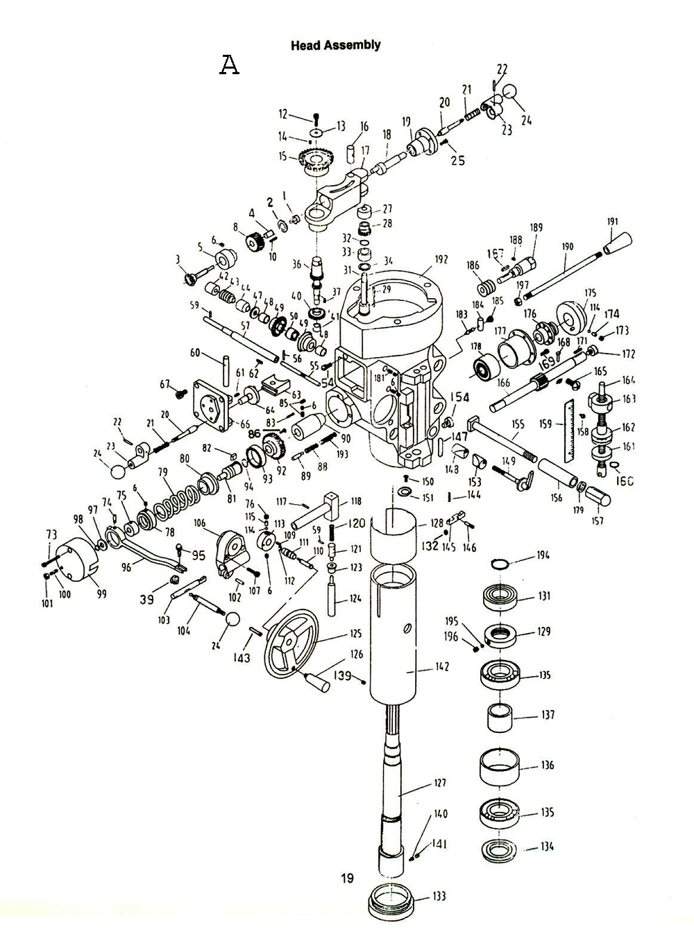 Fig-1 Diagram and Parts List for 690011  Jet Mill